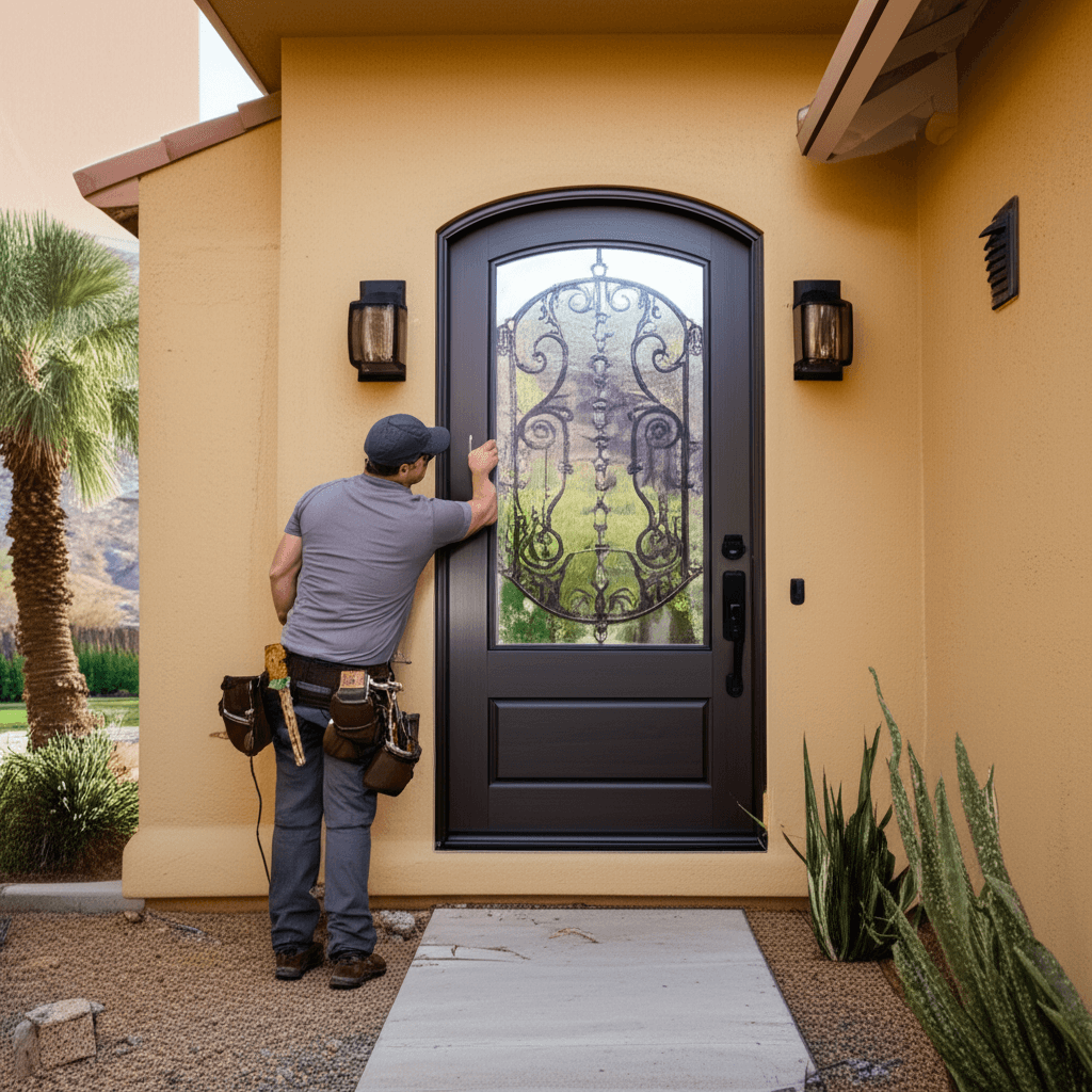 Paradise Valley door installation - professional installation by Arizona's Window Company