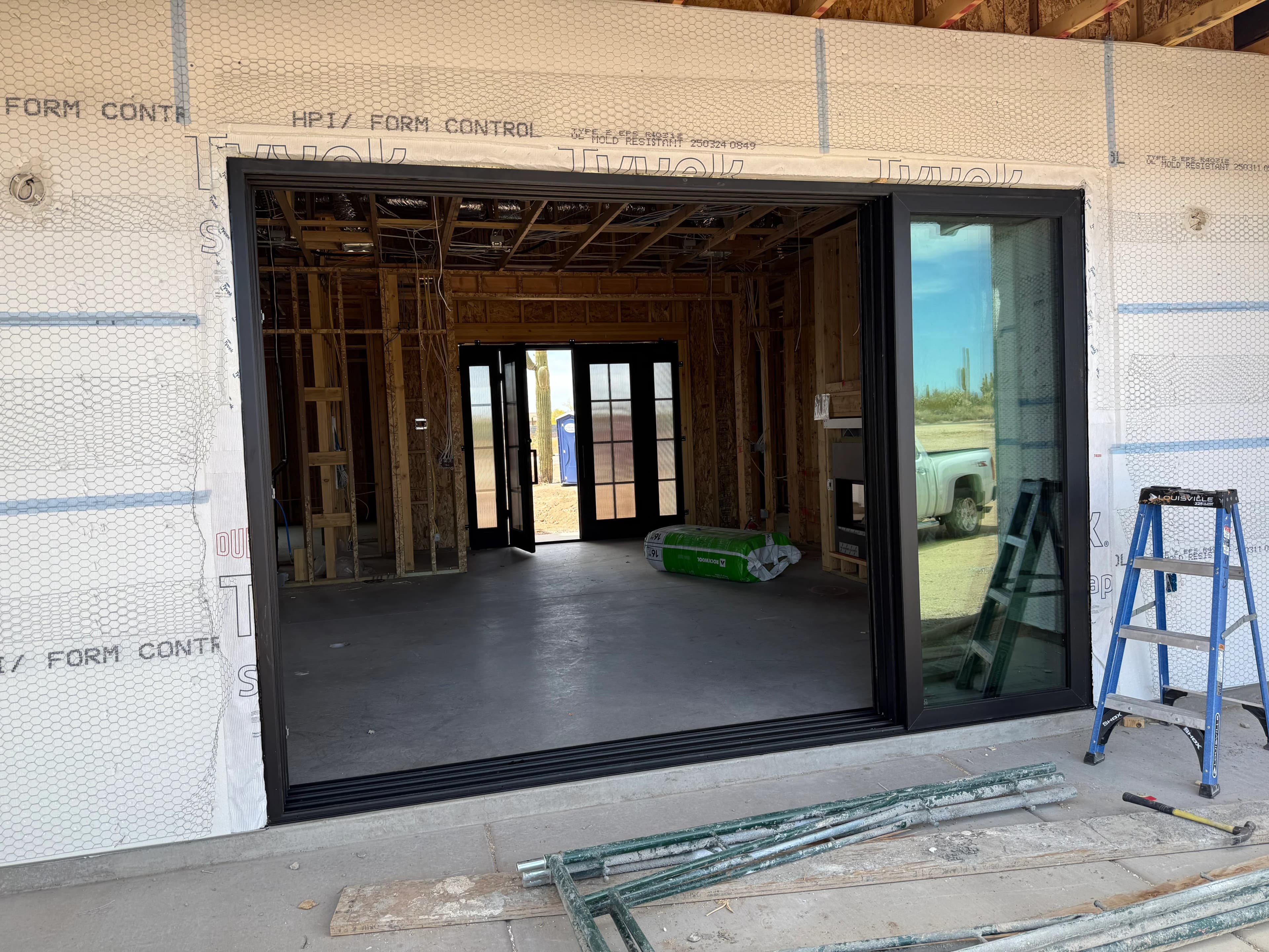 Patio door installation on a Chandler Arizona home